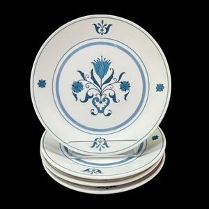 Noritake Progression BLUE HAVEN 9004 Set of 4 Plates 6.5"